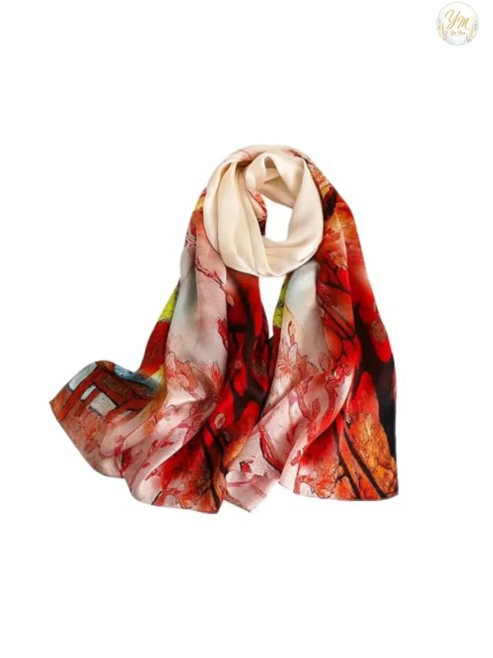 100% Silk Long Scarf Women Large Oblong Shawls Gift Wrapped Luxury